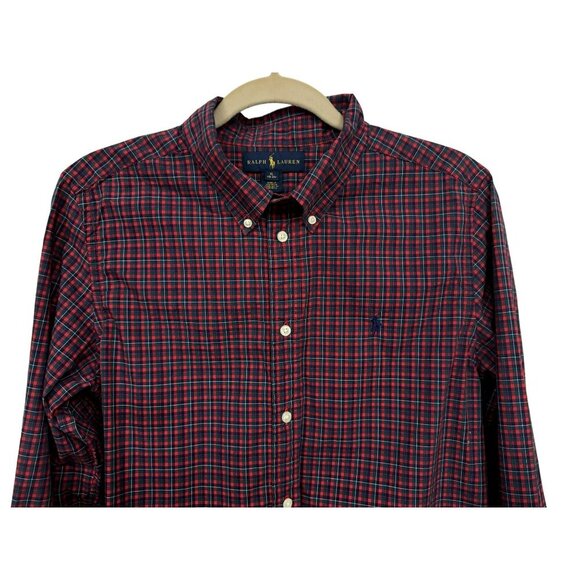 Ralph Lauren Big Boys 100% Cotton Button-Down Plaid Preppy Shirt Sz XL 18-20 - Picture 1 of 5